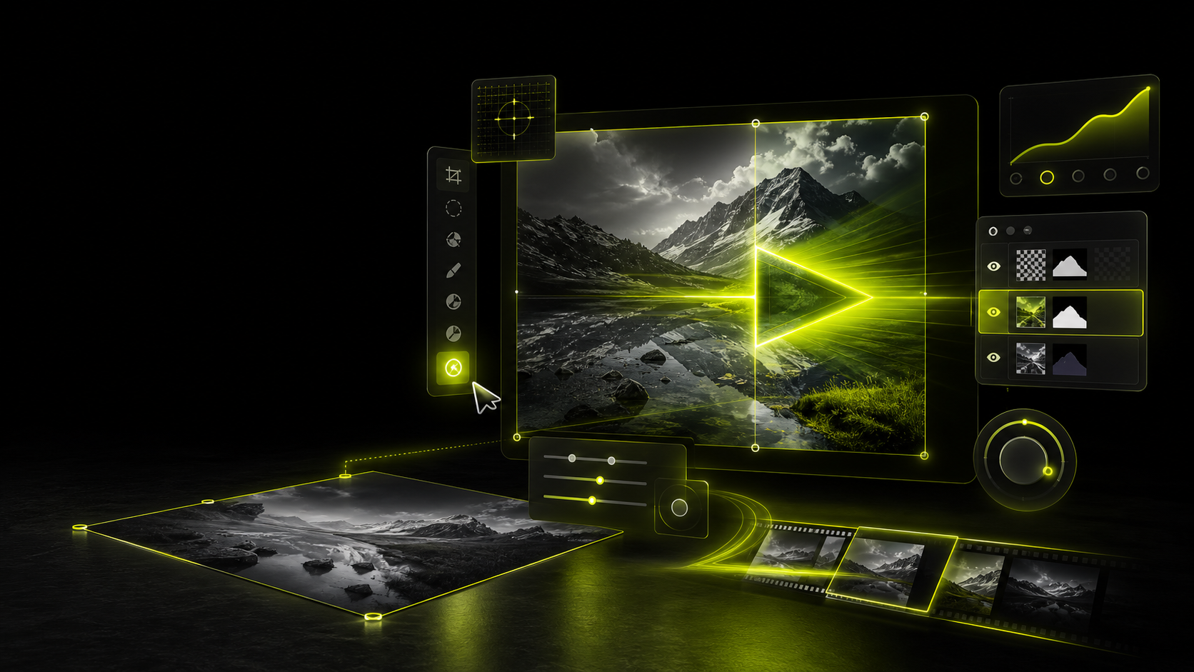 Lyro AI image editing workspace